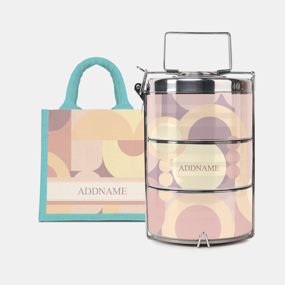 Ryn Series - Markisa - Lunch Tote Bag with Three-Tier Tiffin Carrier