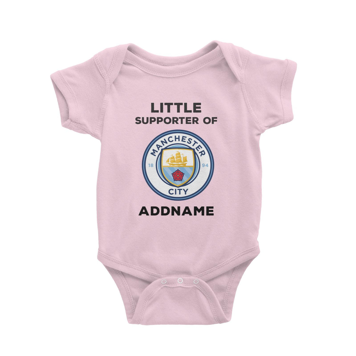 Manchester City FC Little Supporter Personalizable with Name Baby Romper