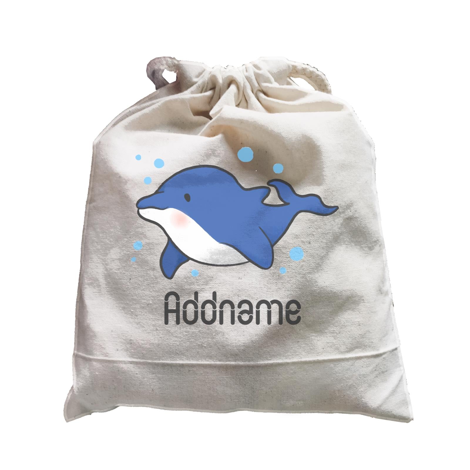 Cute Hand Drawn Style Dolphin Addname Satchel