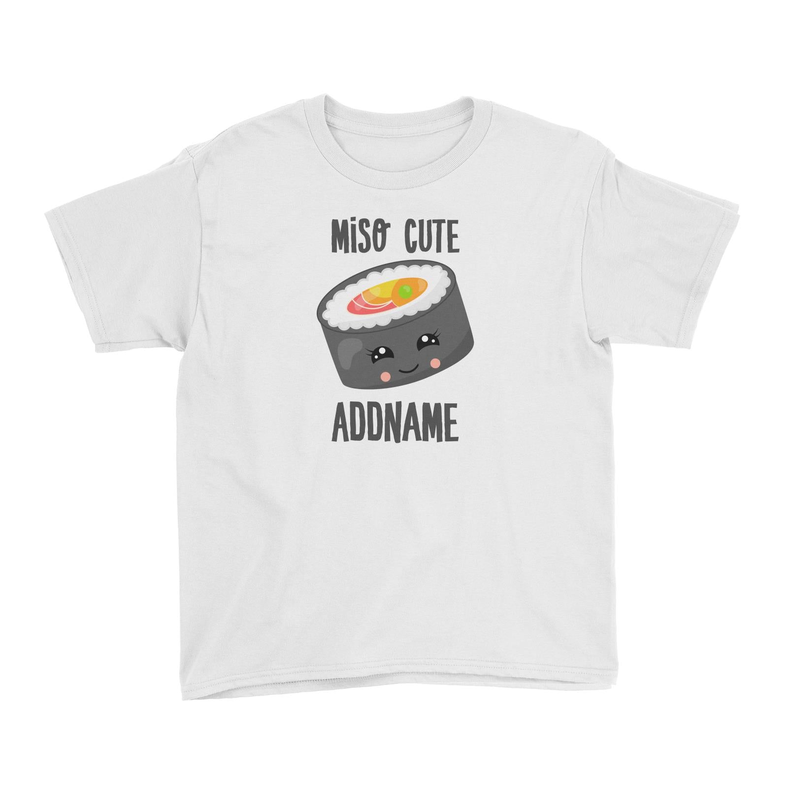 Miso Cute Sushi Circle Roll Addname Kid's T-Shirt