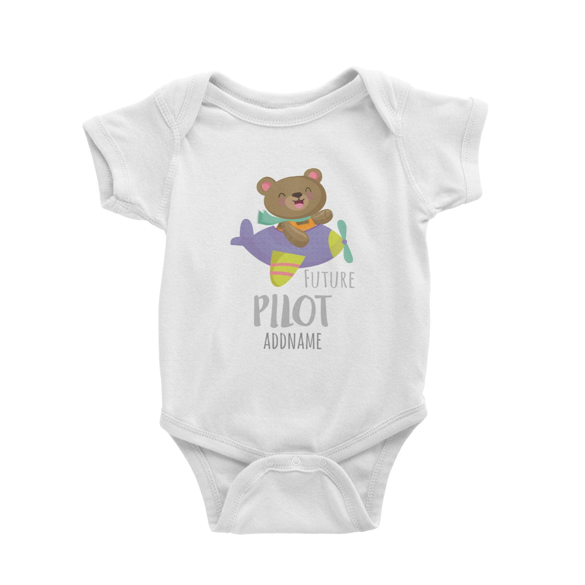 Pilot White Baby Romper