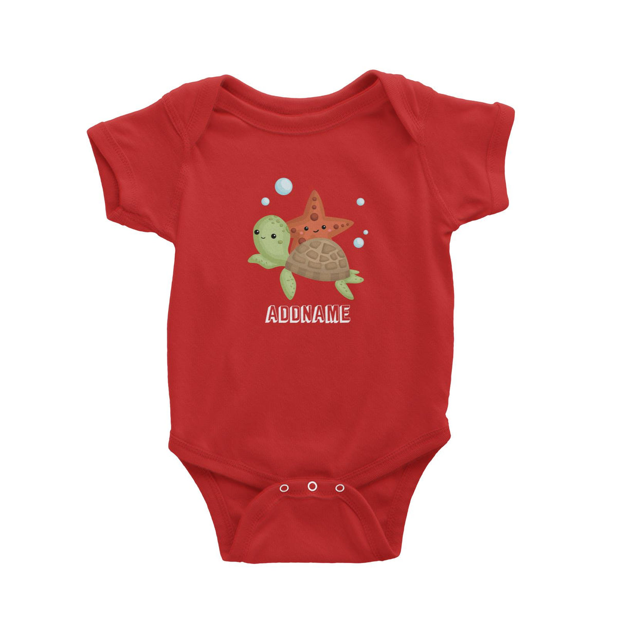 Birthday Mermaid Turtle And Starfish Addname Baby Romper