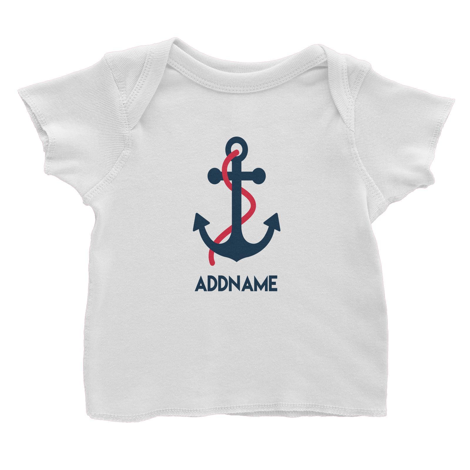 Sailor Anchor Red Addname Baby T-Shirt  Matching Family Personalizable Designs