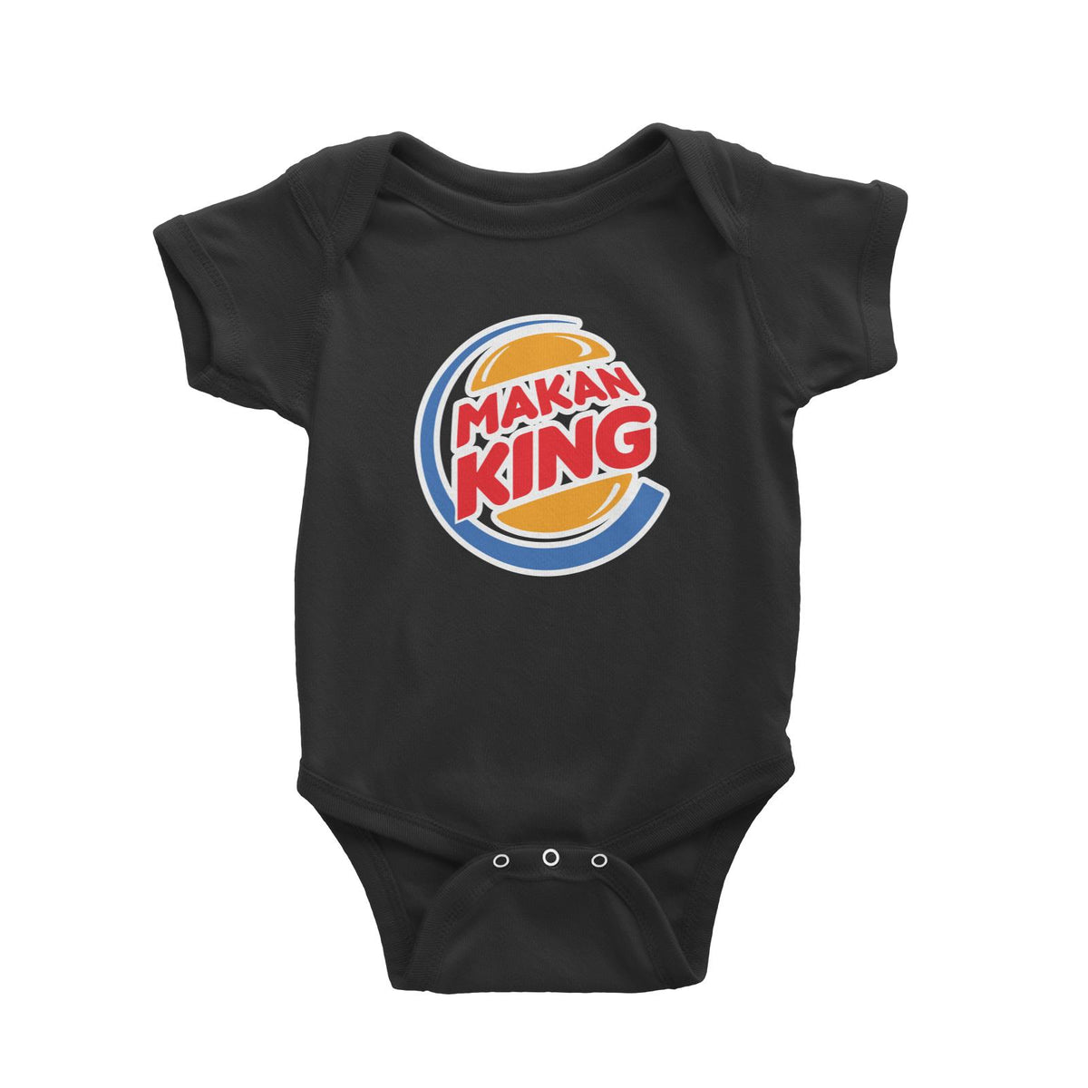 Slang Statement Makan King Baby Romper