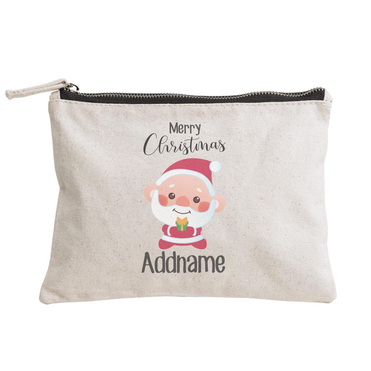 Christmas Cute Grandpa Santa Merry Christmas Zipper Pouch