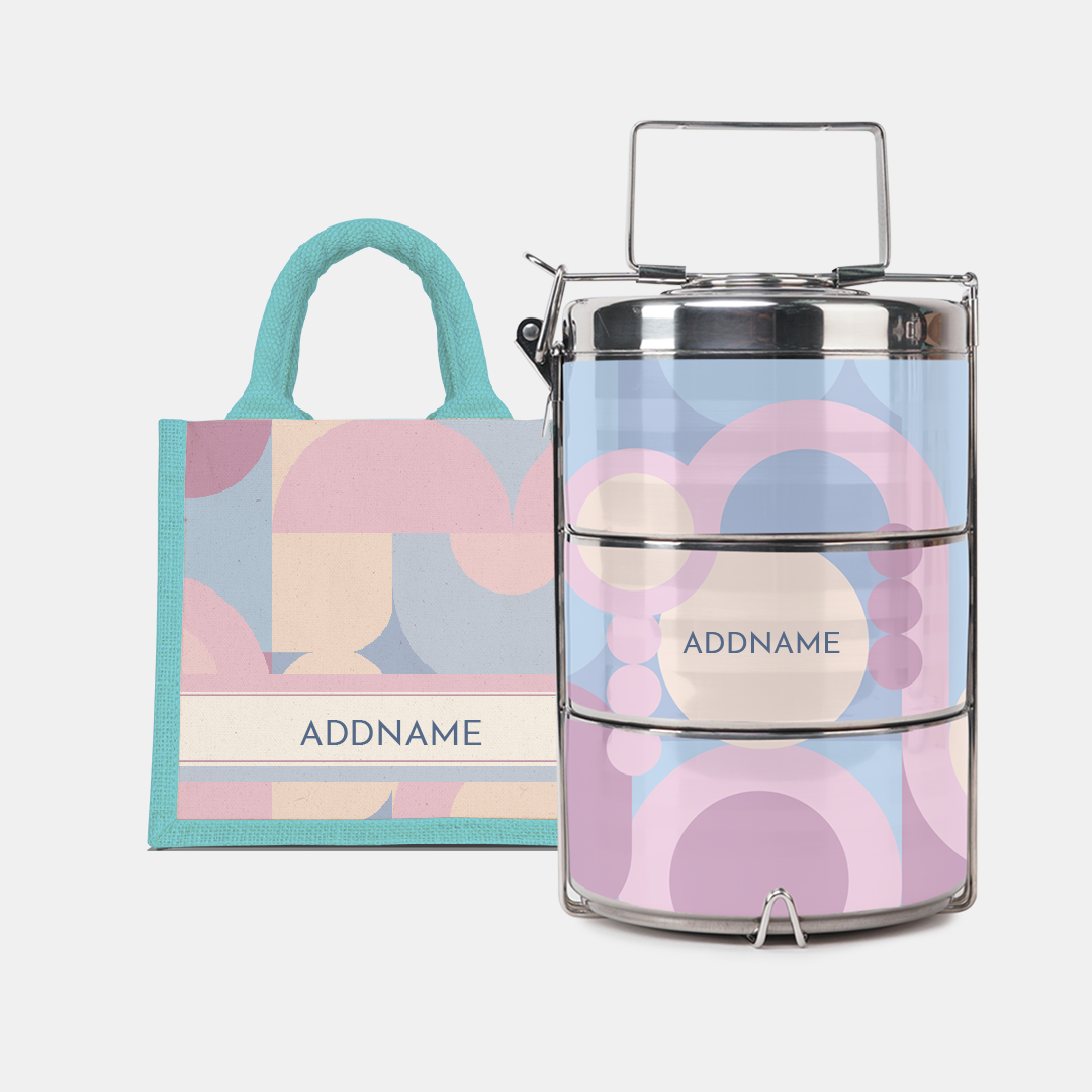 Ryn Series - Bandung  - Lunch Tote Bag with Three-Tier Tiffin Carrier