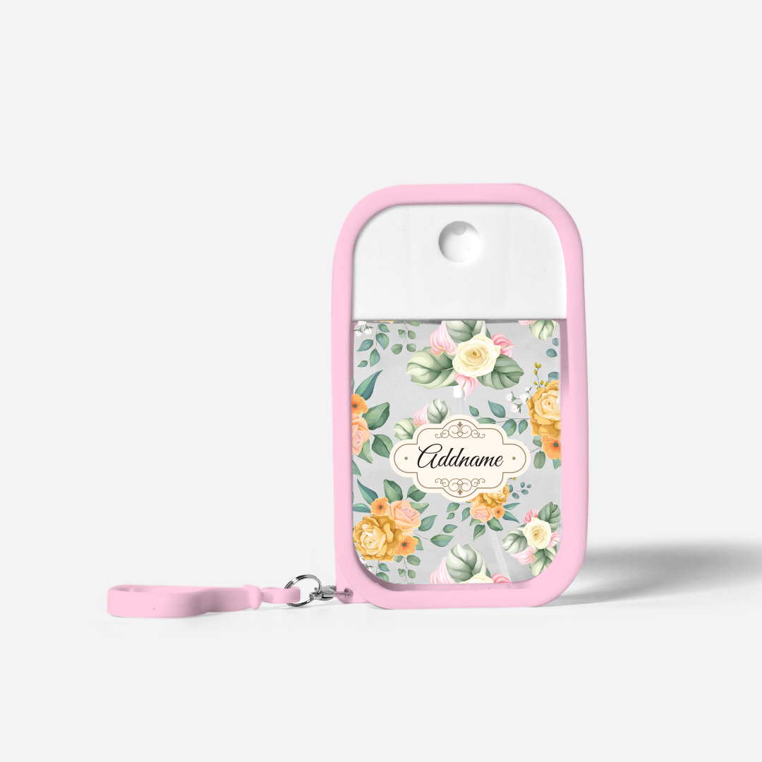 Laura Series Refillable Hand Sanitizer with Personalisation - Honey Light Pink