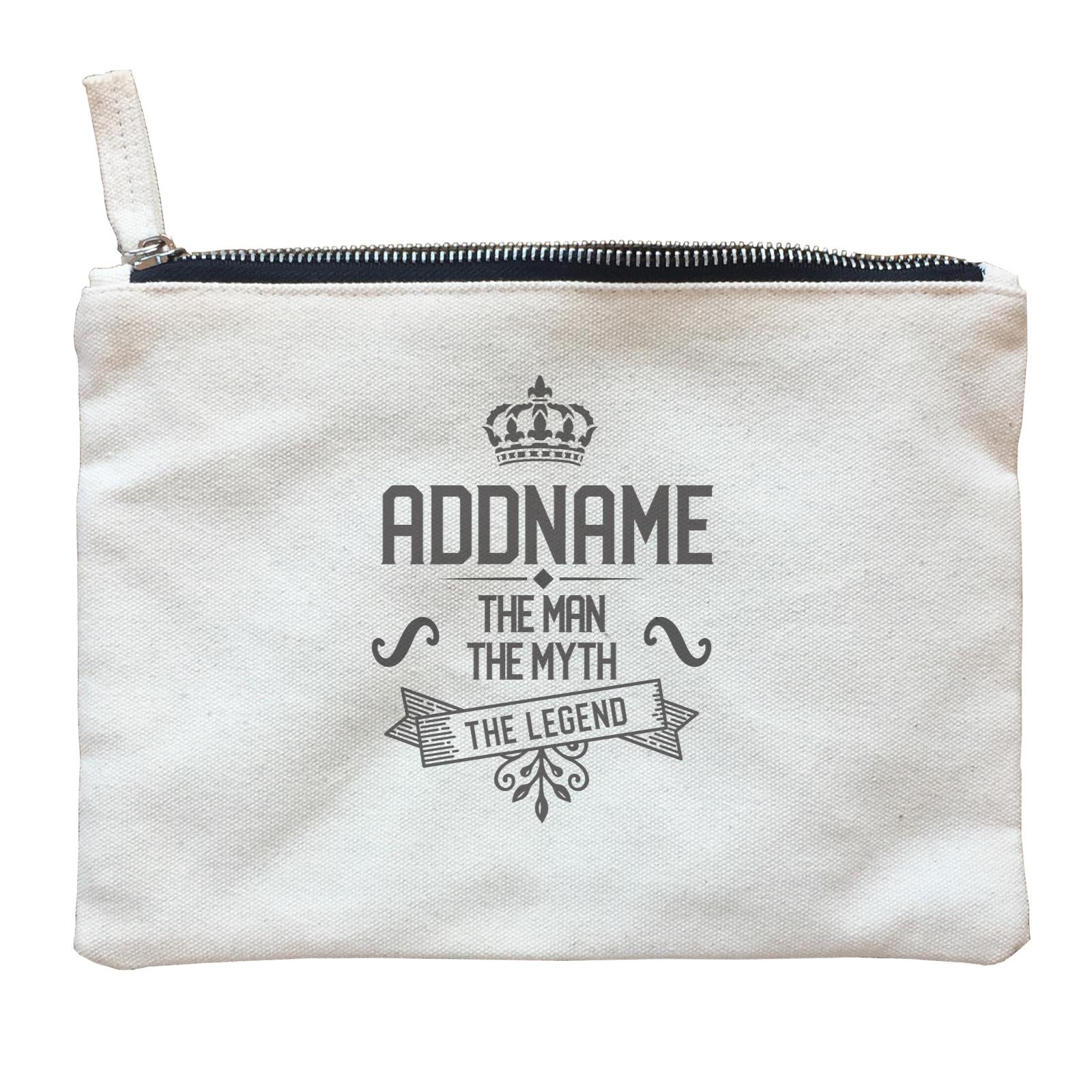 Personalize It Birthyear Addname The Man The Myth with Add Year Zipper Pouch