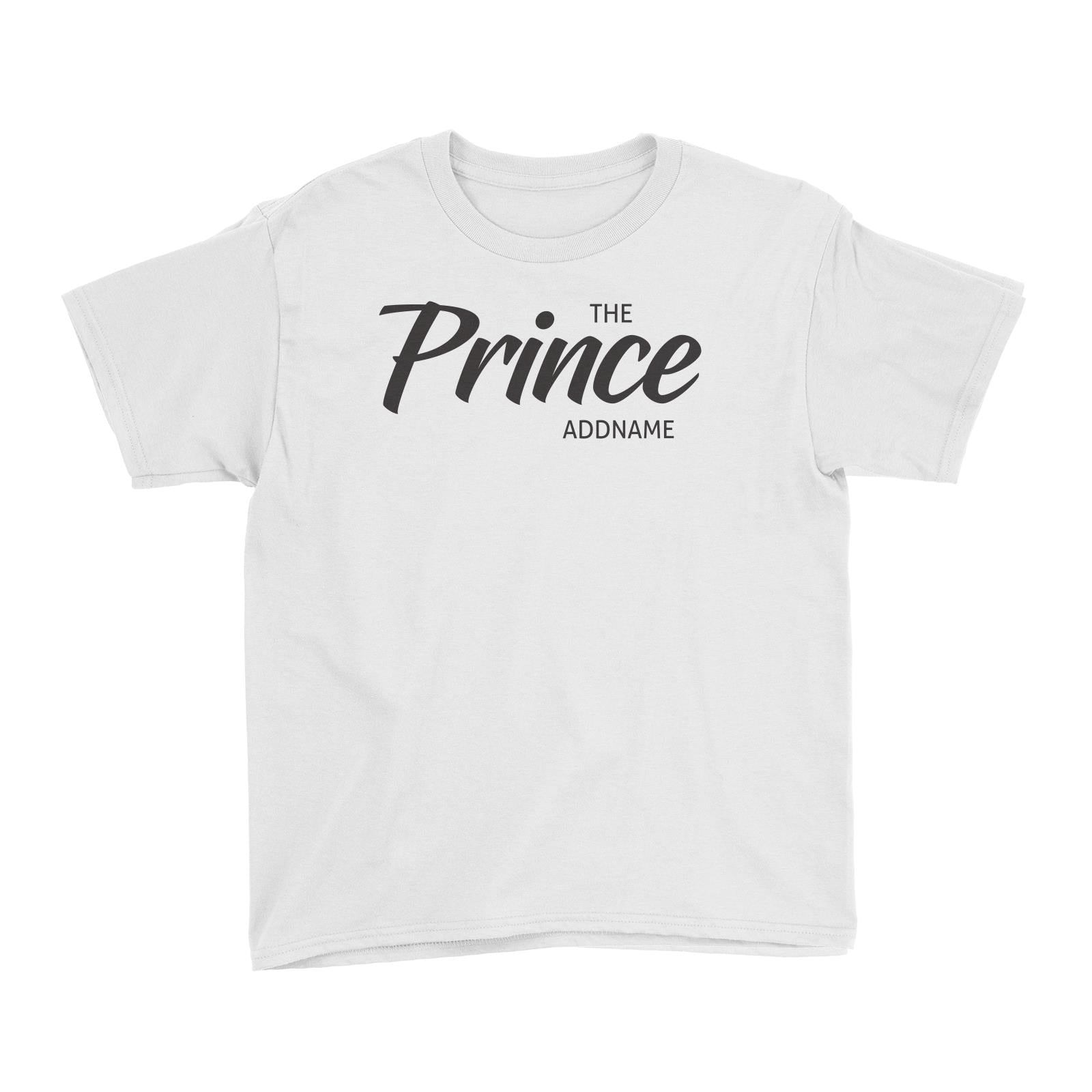 The Prince Addname (FLASH DEAL) Kid's T-Shirt Personalizable Designs Matching Family Royal Family Edition Royal Simple