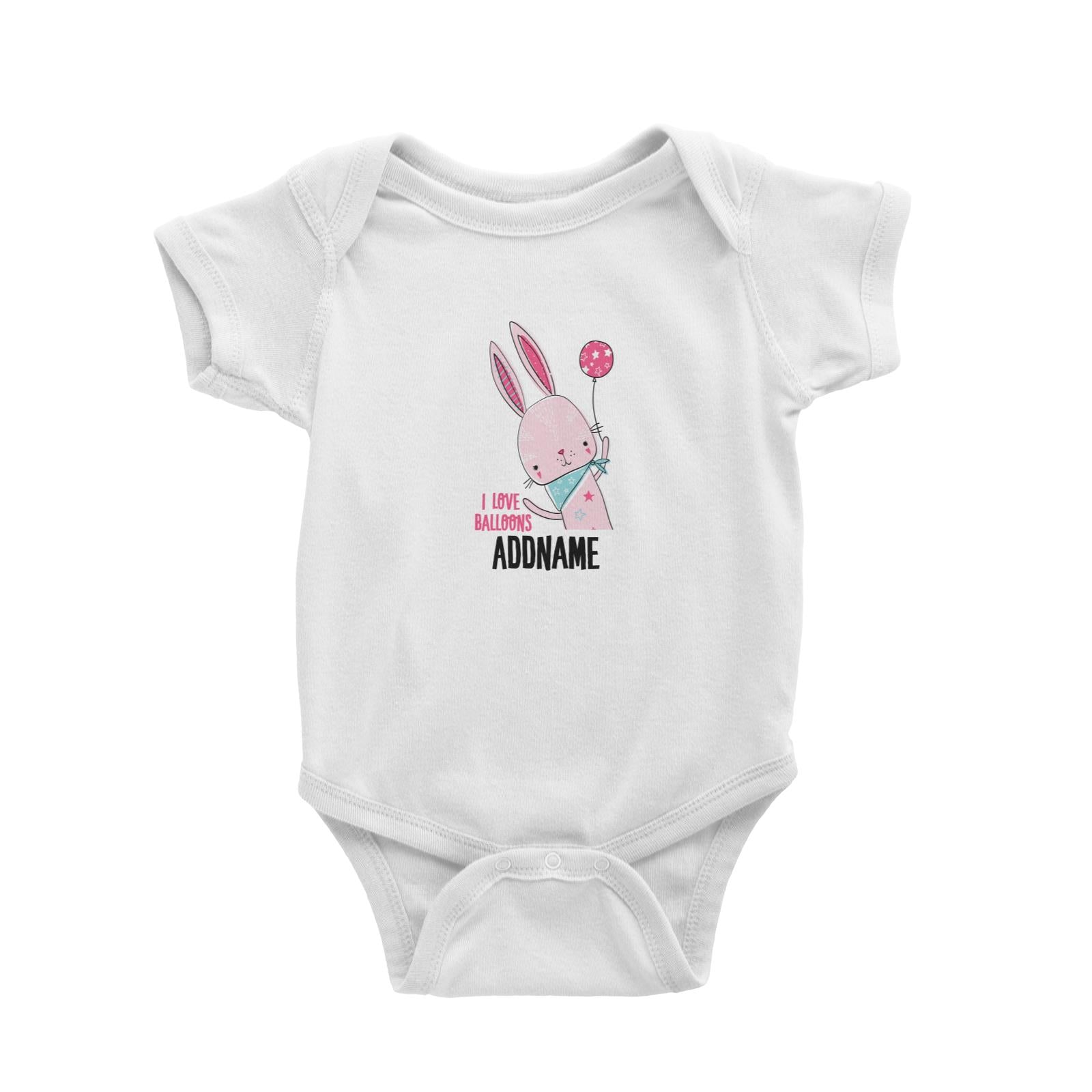 Cool Vibrant Series I Love Balloons Addname Baby Romper