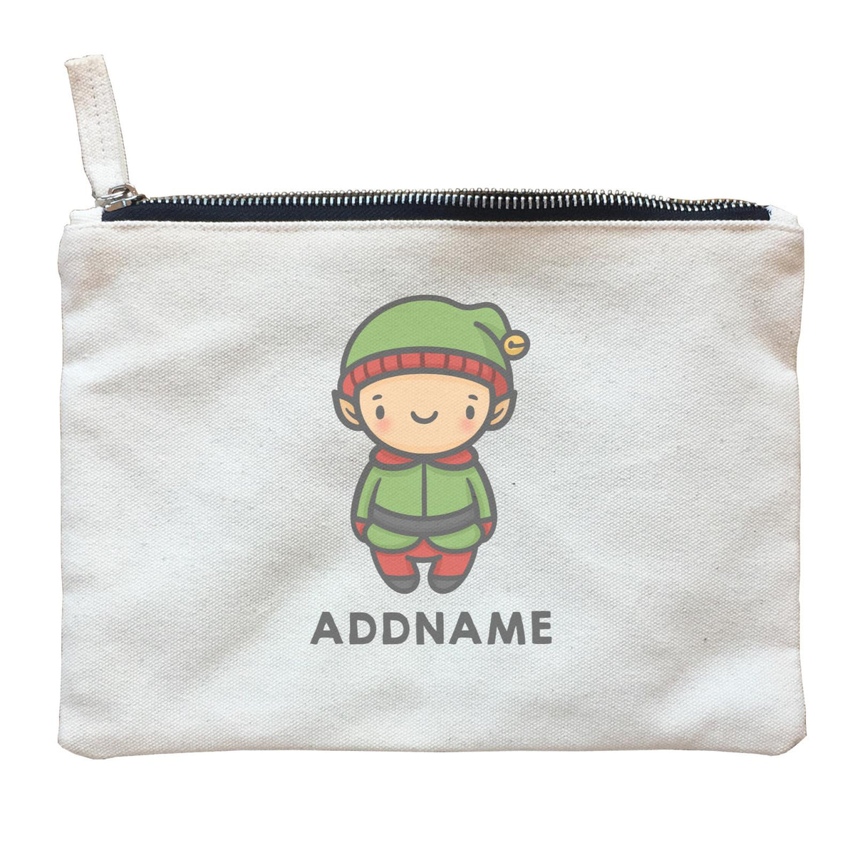 Xmas Cute Elf Addname Zipper Pouch