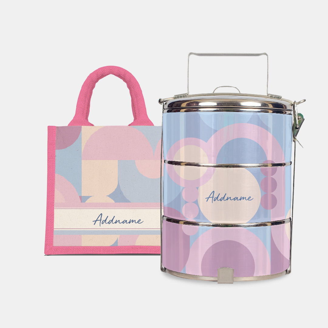 Ryn Series - Bandung  - Lunch Tote Bag with Three-Tier Tiffin Carrier