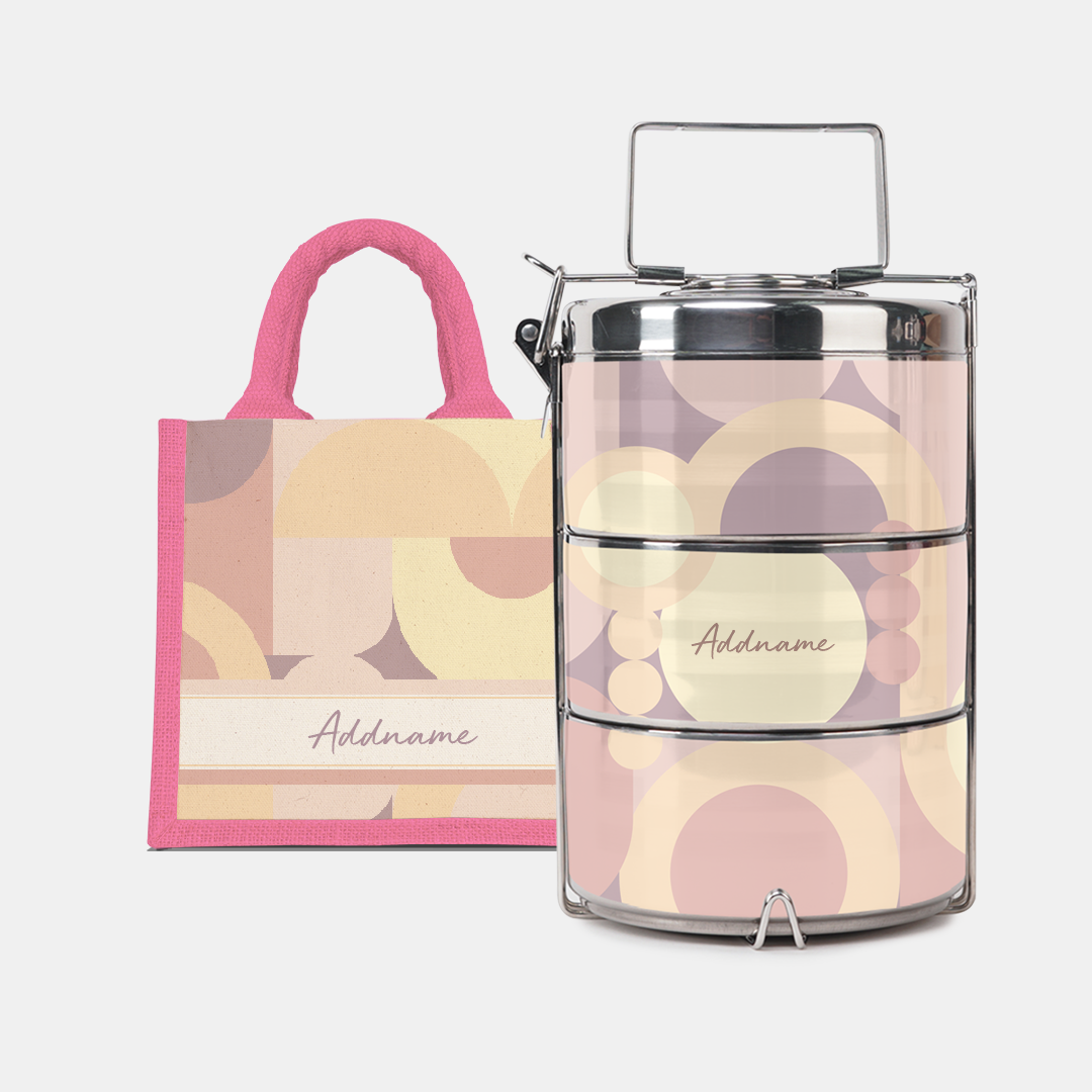 Ryn Series - Markisa - Lunch Tote Bag with Three-Tier Tiffin Carrier