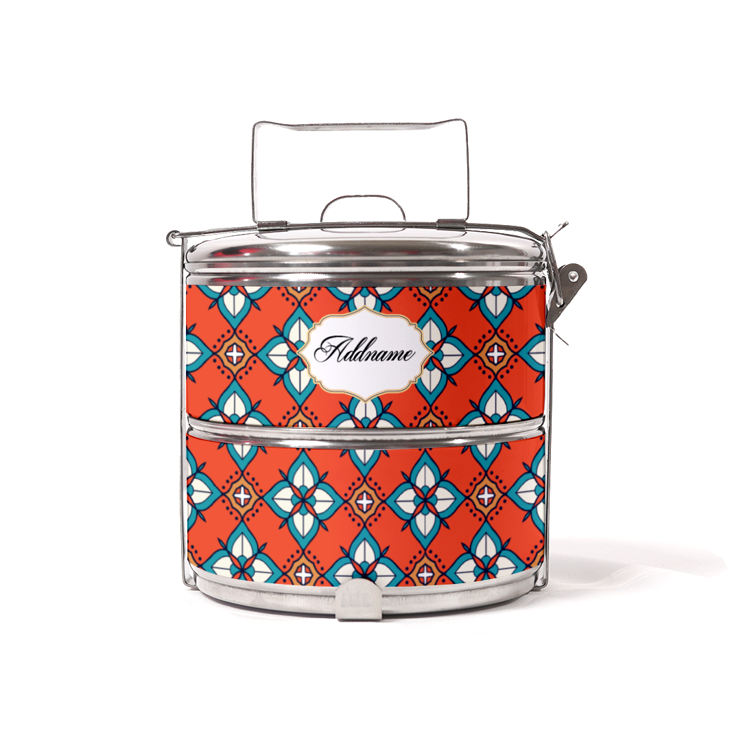 Chromatic  Russet Red Two Tier Tiffin Carrier