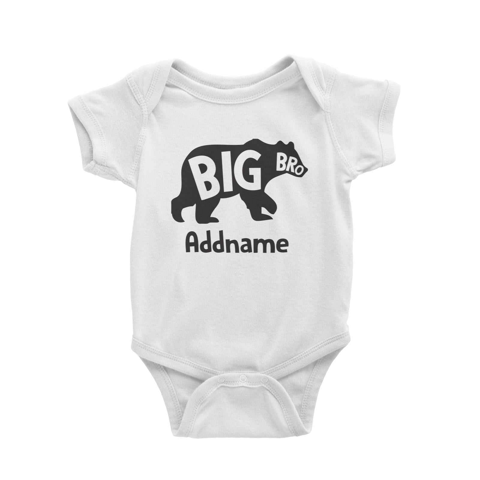 Big Bro Bear Silhouette Baby Romper