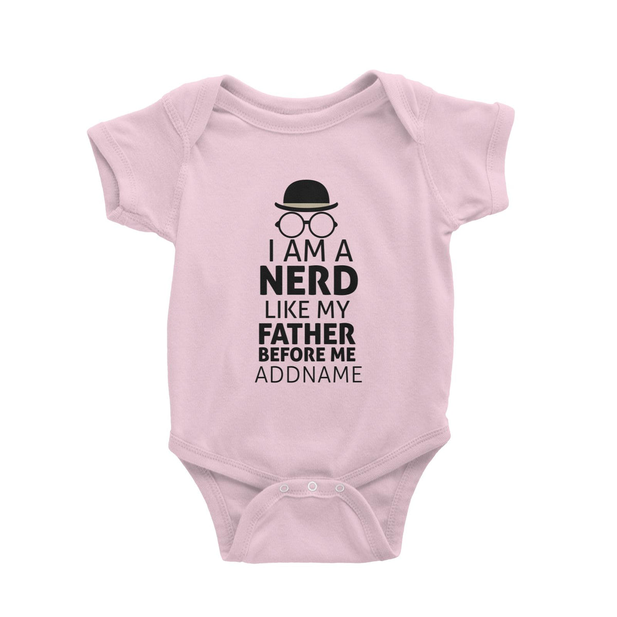 I Am A Nerd Like My Father Before Me With Glasses Baby Romper