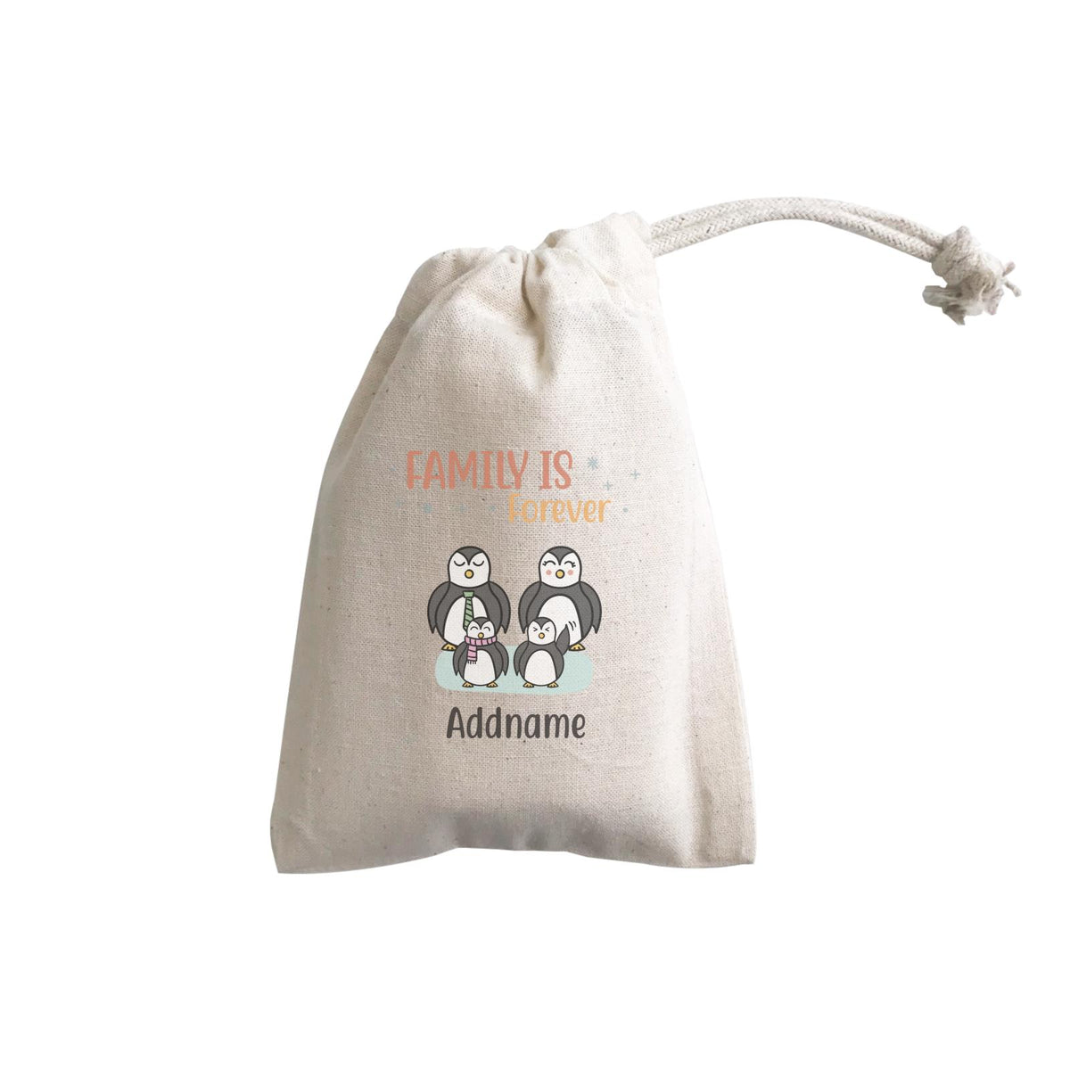 Penguin Family Family Is Forever Penguin Group Addname GP Gift Pouch