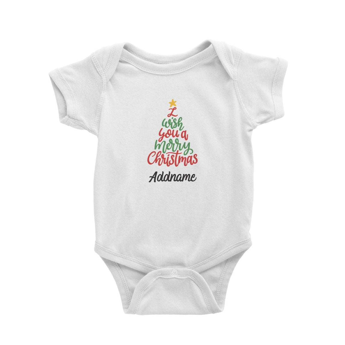 Christmas Series I Wish You A Merry Christmas Tree Baby Romper