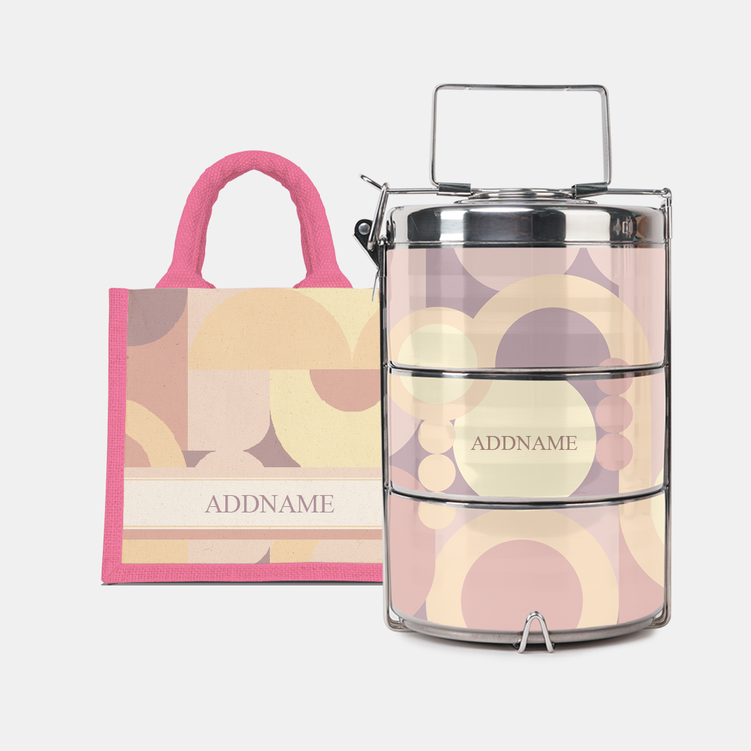 Ryn Series - Markisa - Lunch Tote Bag with Three-Tier Tiffin Carrier