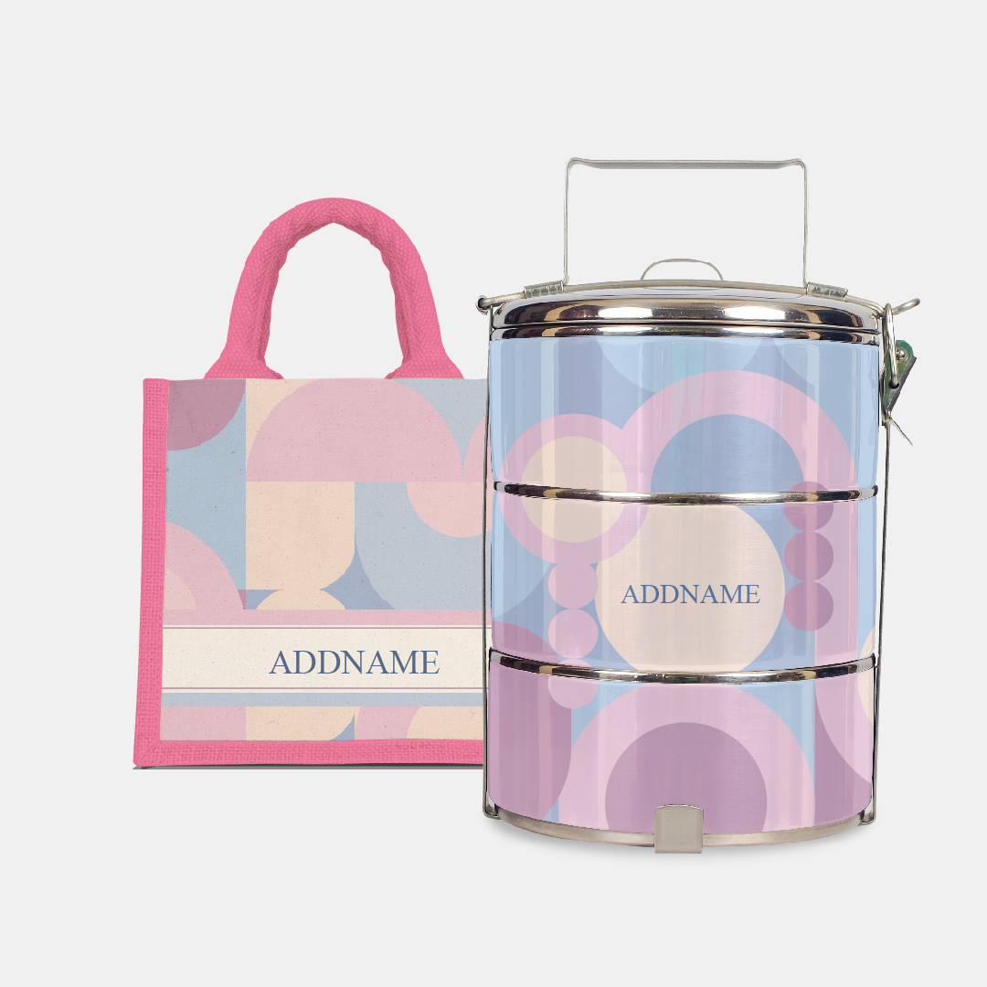 Ryn Series - Bandung  - Lunch Tote Bag with Three-Tier Tiffin Carrier