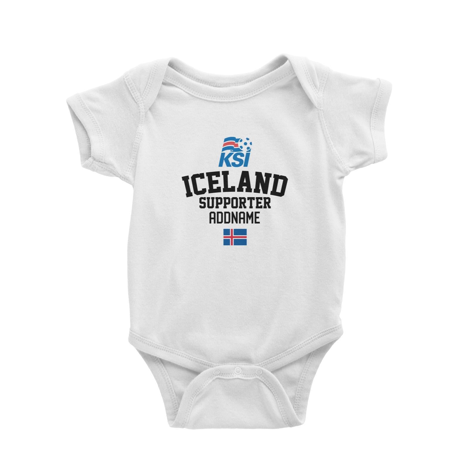 Iceland Supporter World Cup Addname Baby Romper