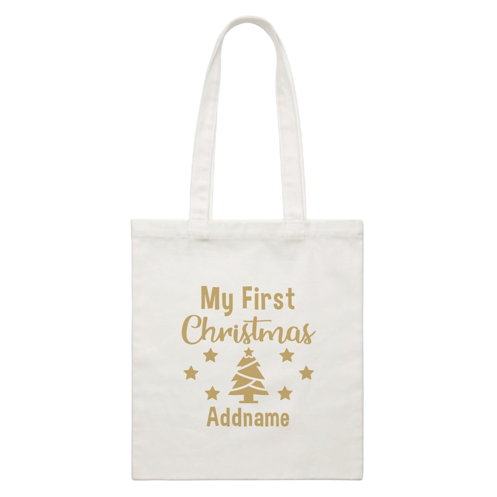 Xmas My First Christmas with Christmas Tree Canvas Bag