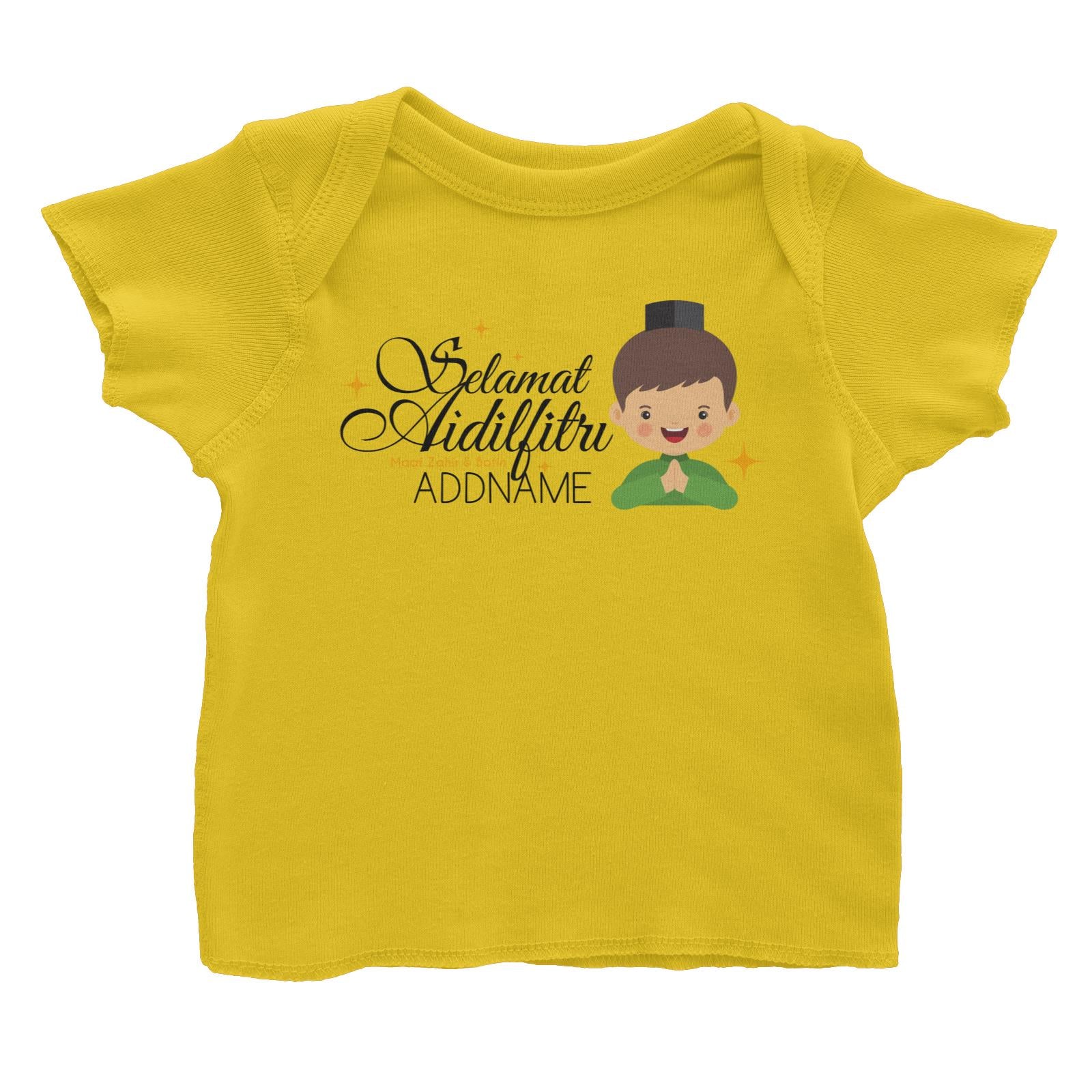 Selamat Aidilfitri Man Baby T-Shirt Raya Personalizable Designs Sweet Character
