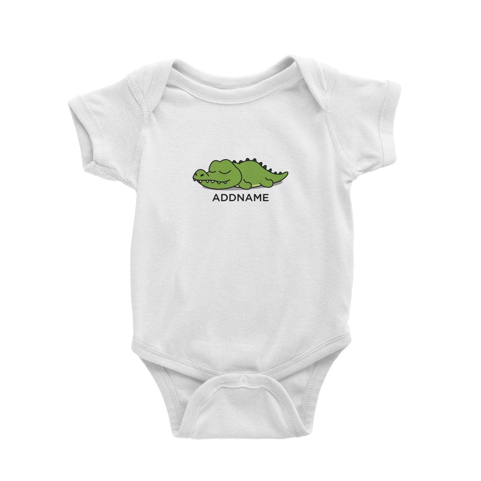 Lazy Crocodile Addname Baby Romper