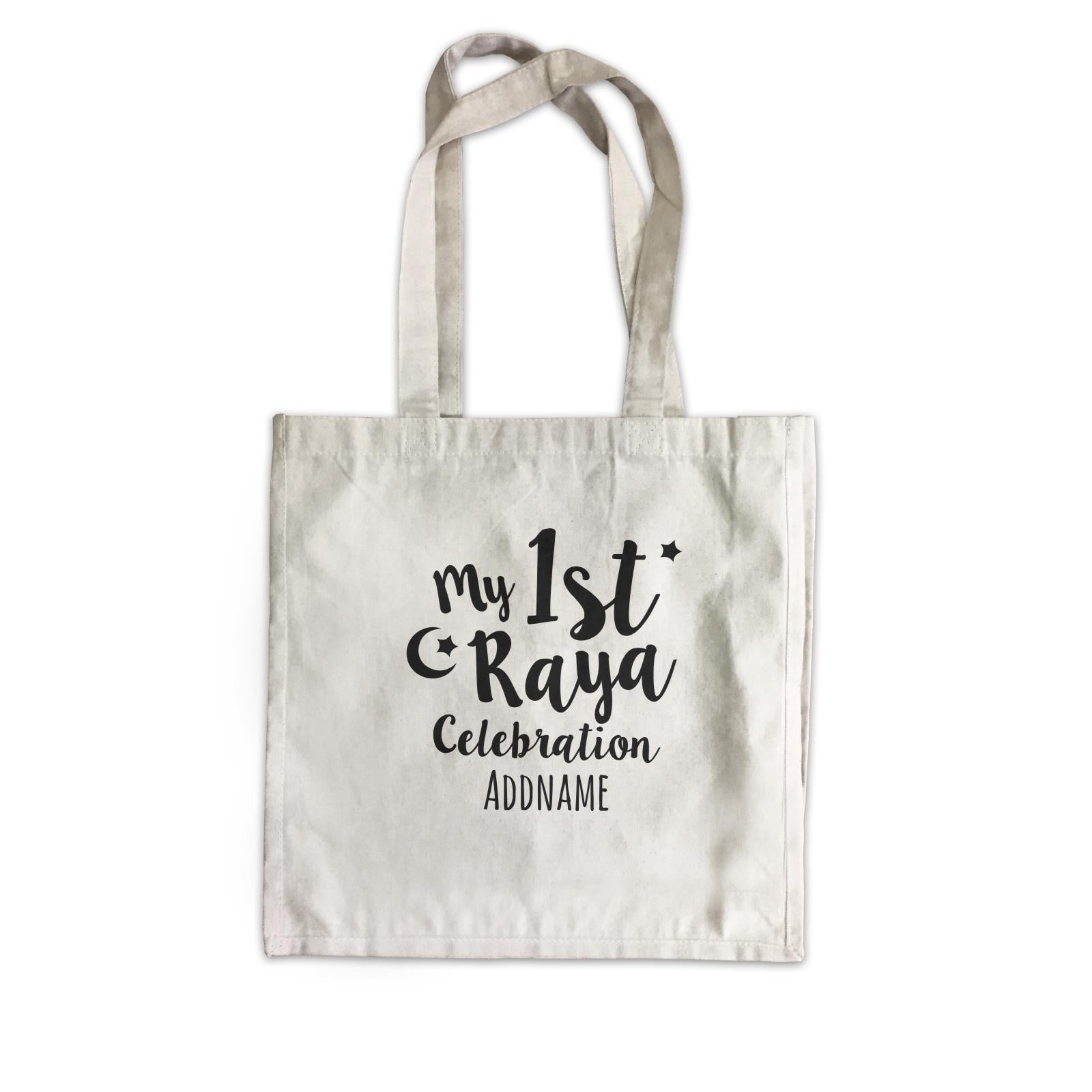 My 1st Raya Celebration Canvas Bag  Personalizable Designs Raya Text