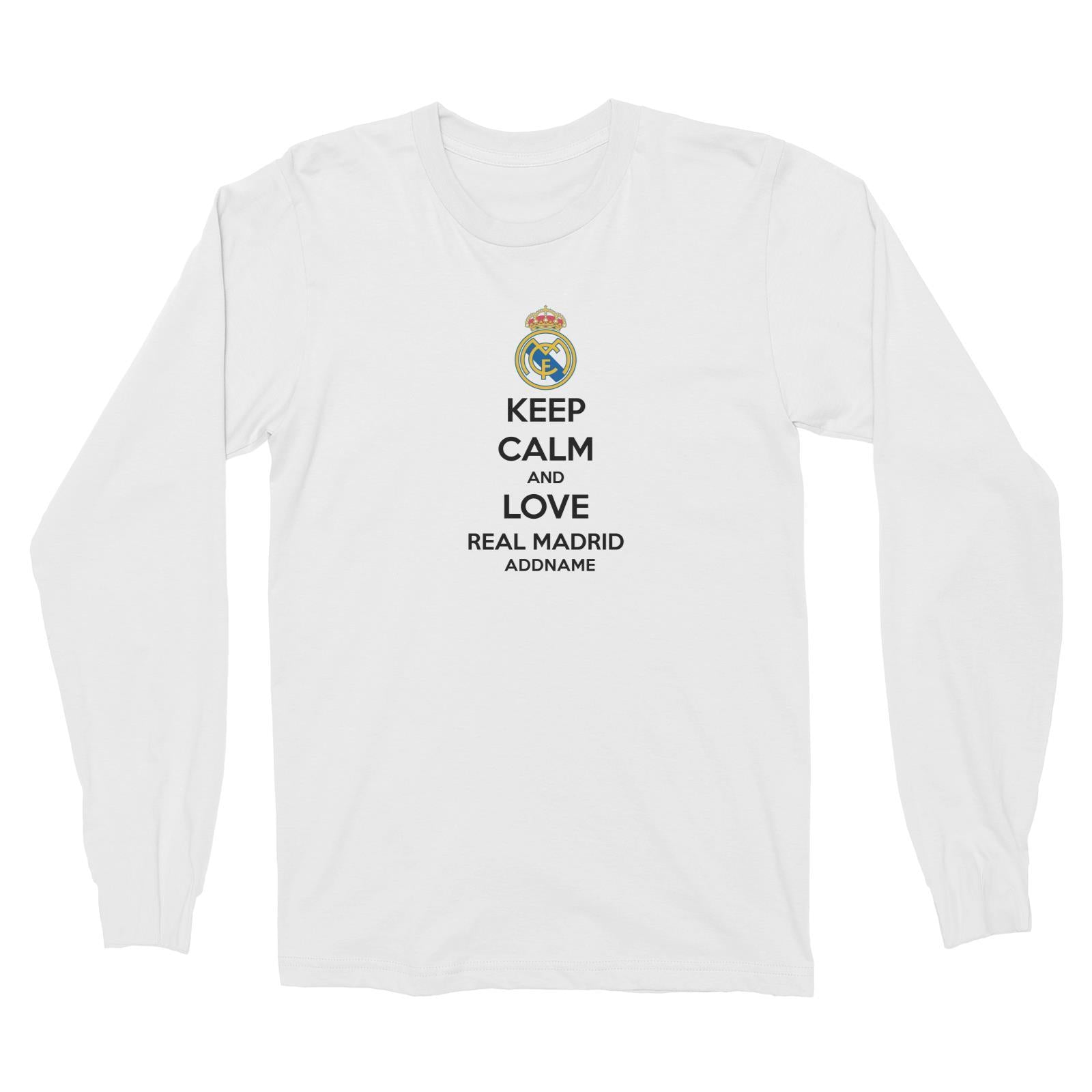 Real Madrid Football Keep Calm And Love Series Addname Unisex T-Shirt