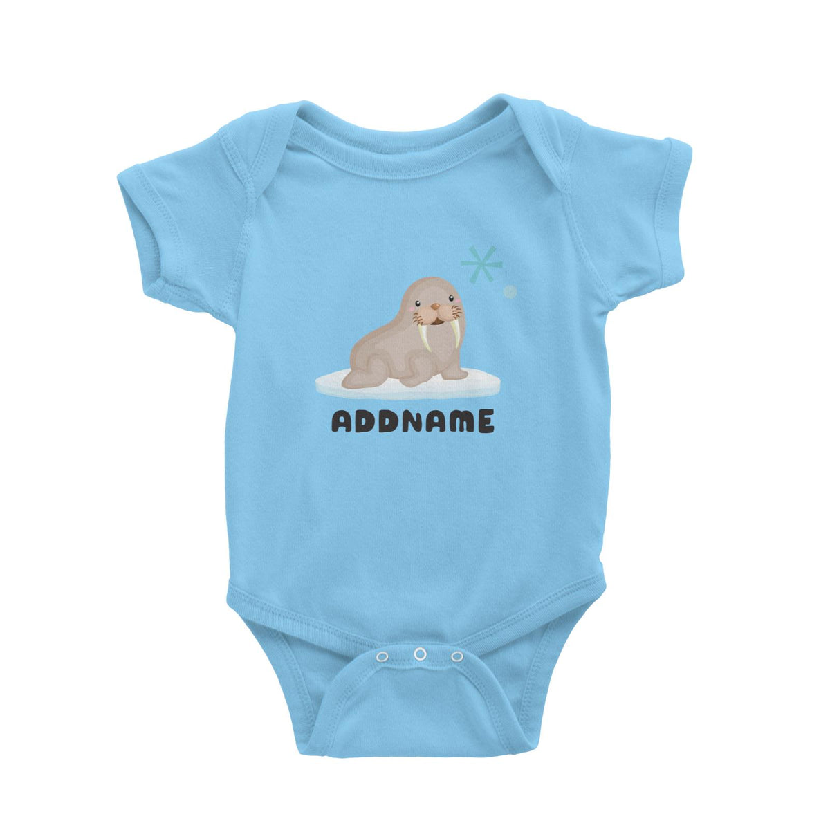 Birthday Winter Animals Snow Seal Addname Baby Romper