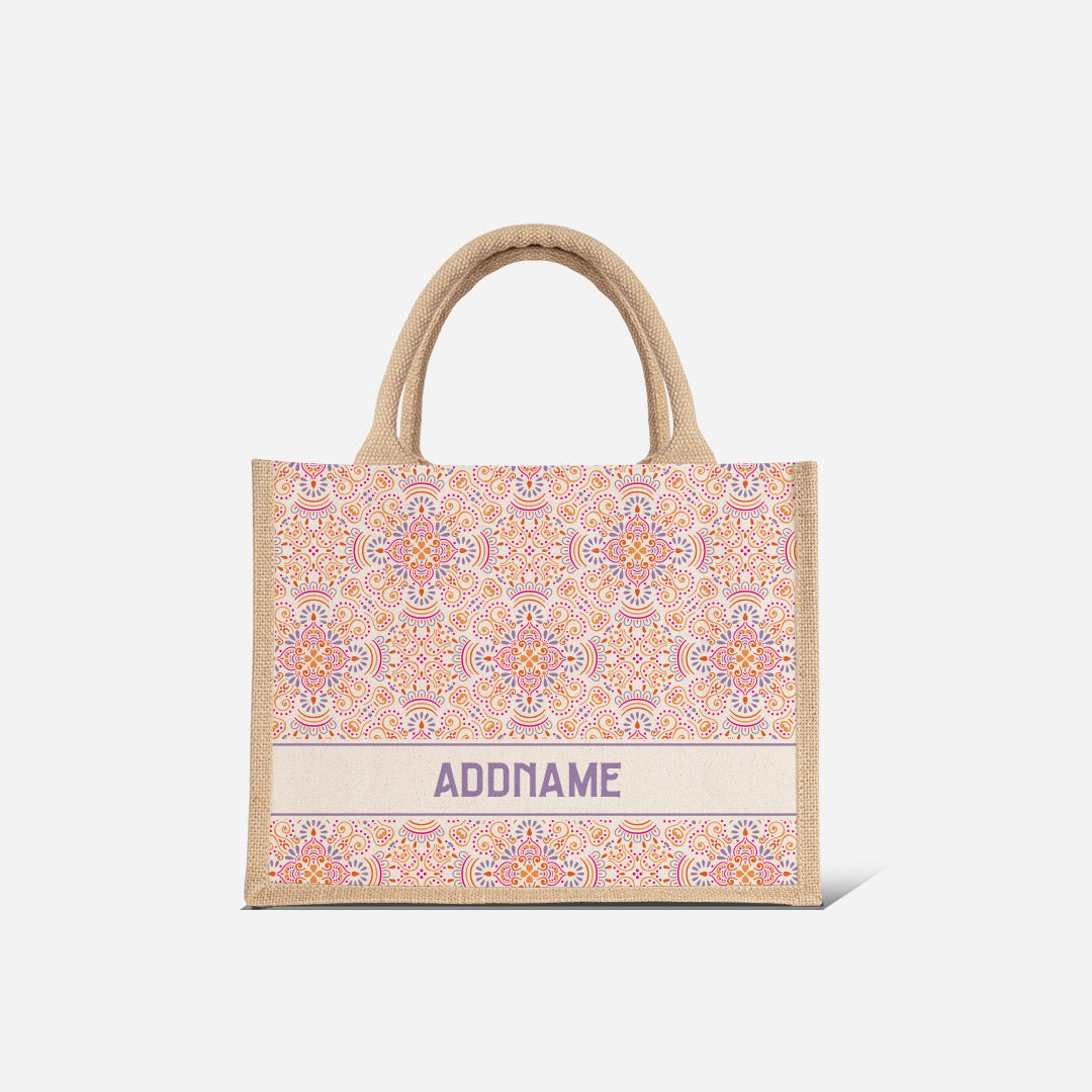 Pookal Series Half Lining Small Jute Bag - Triumph Natural