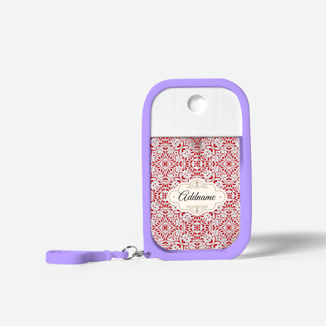 Moroccan Series Refillable Hand Sanitizer with Personalisation - Arabesque Rosette Purple