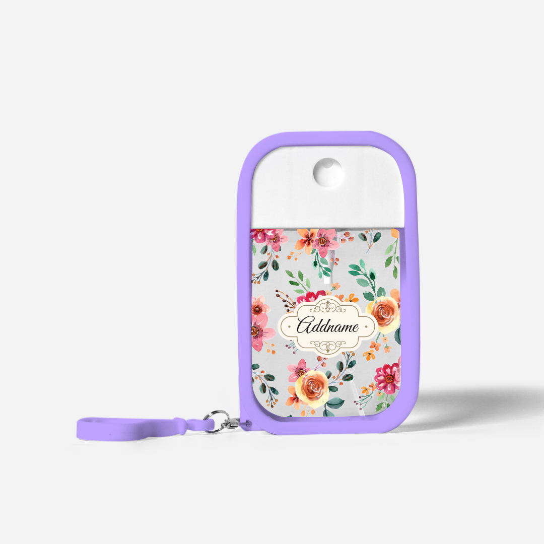 Laura Series Refillable Hand Sanitizer with Personalisation - Garnet Purple