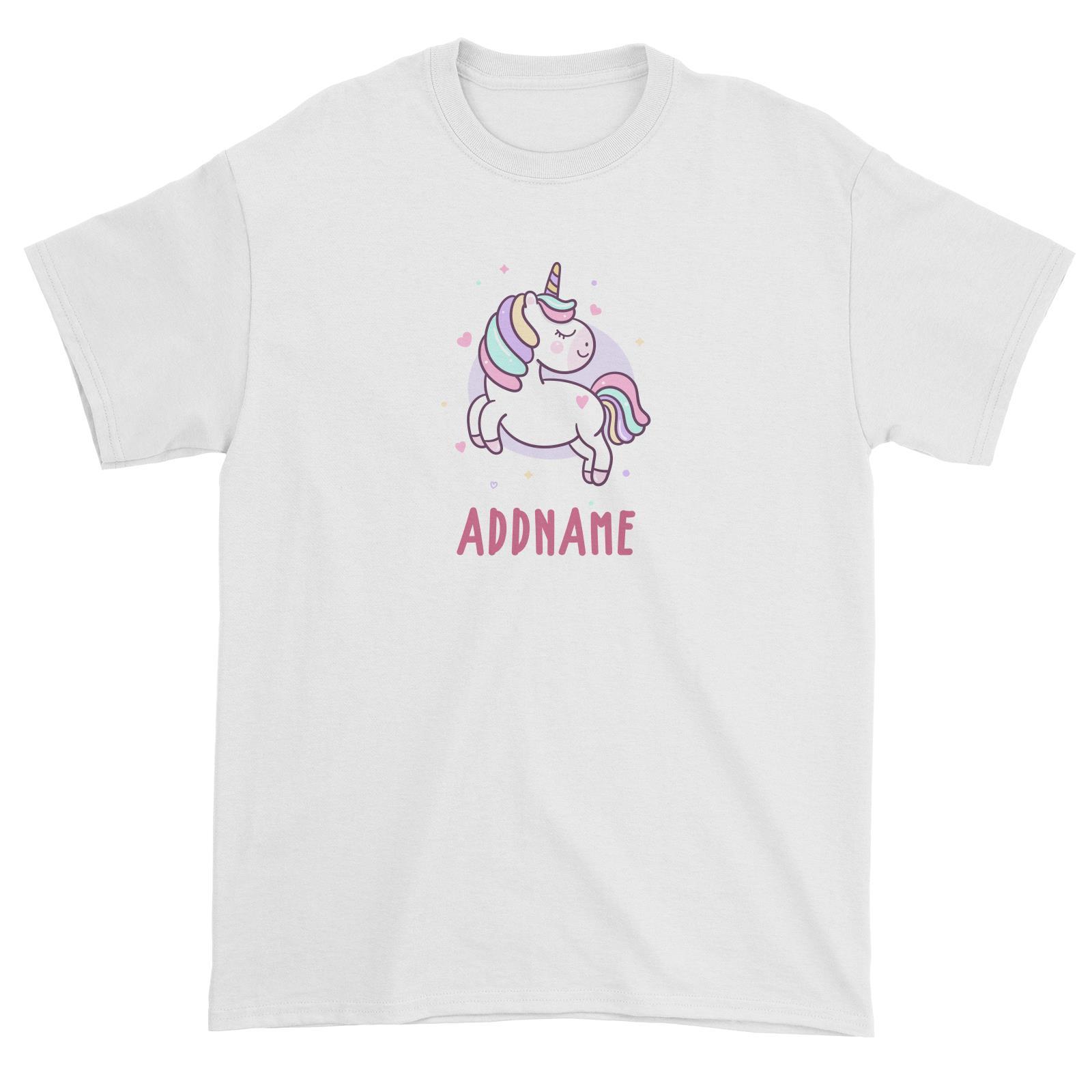 Unicorn And Princess Series Cute Pastel Unicorn Addname Unisex T-Shirt