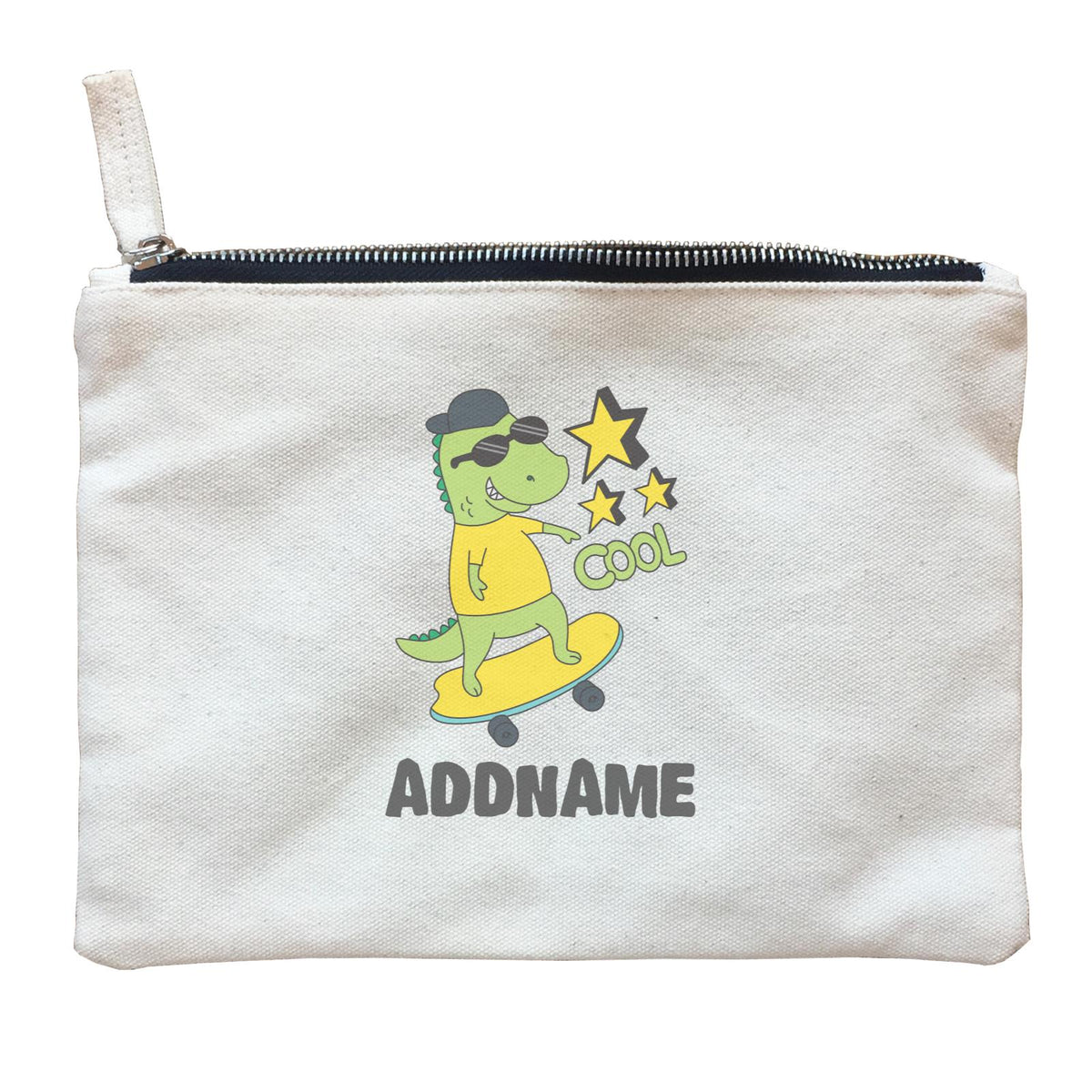 Super Cute Dinosaur Cool Skater Zipper Pouch