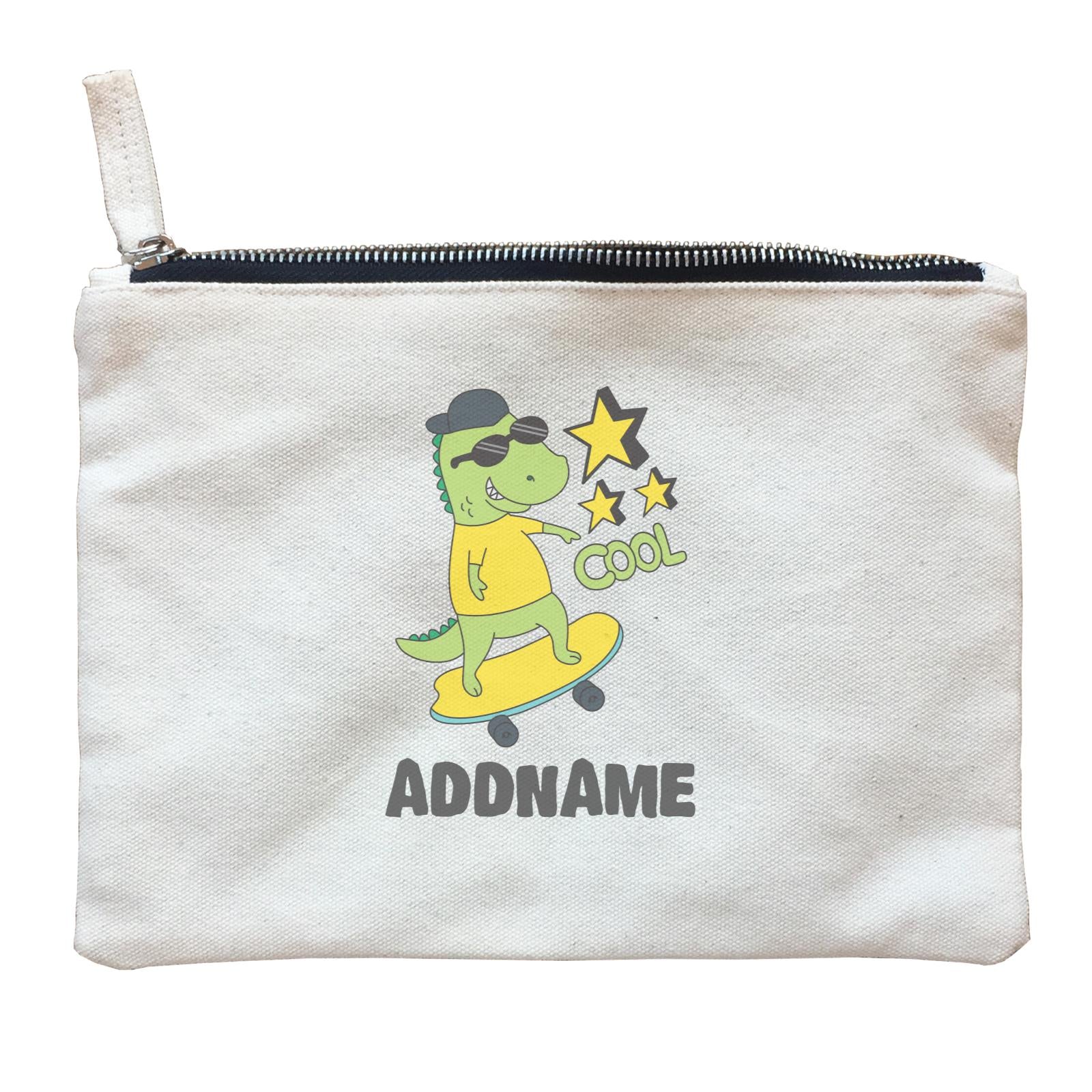 Super Cute Dinosaur Cool Skater Zipper Pouch
