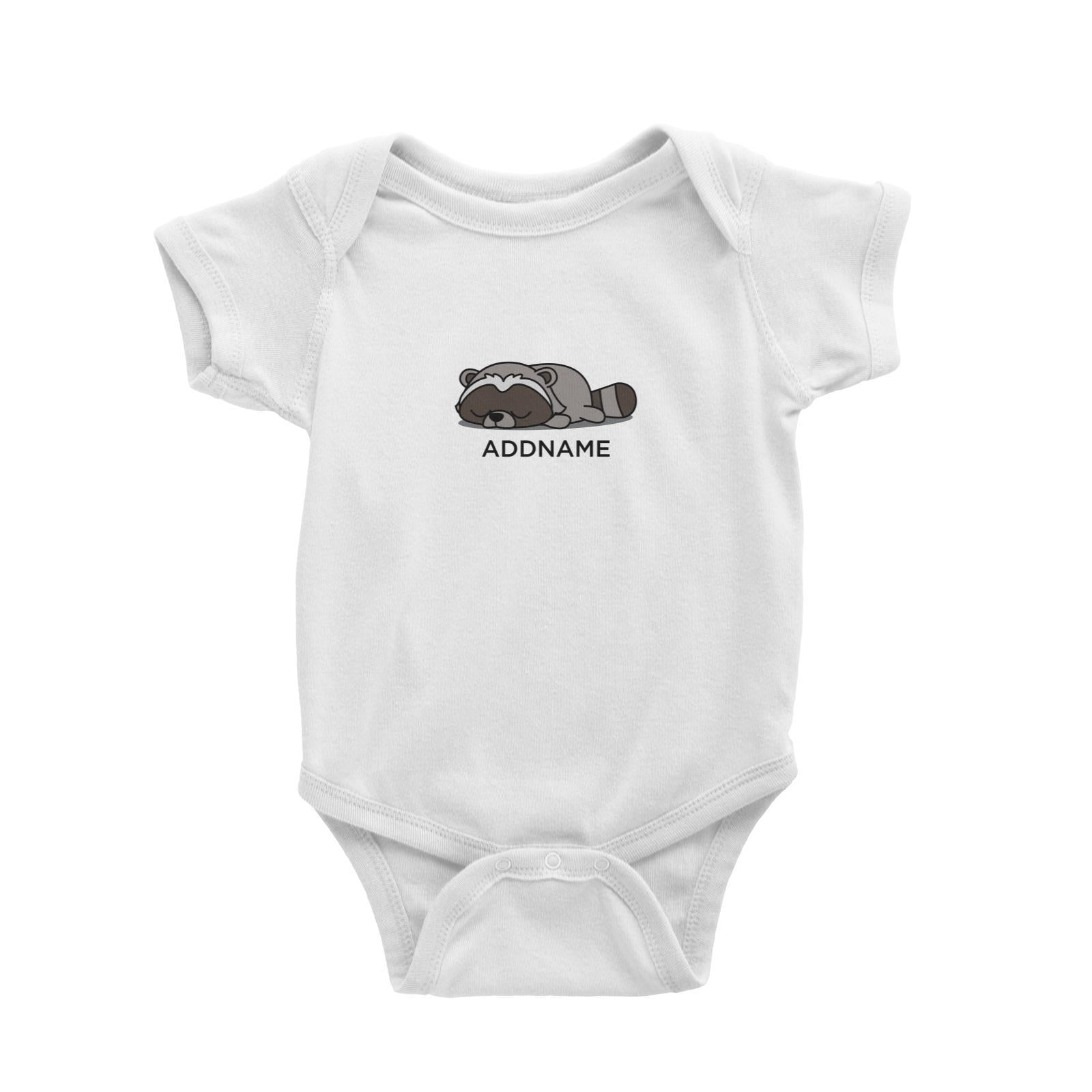 Lazy Raccoon Addname Baby Romper