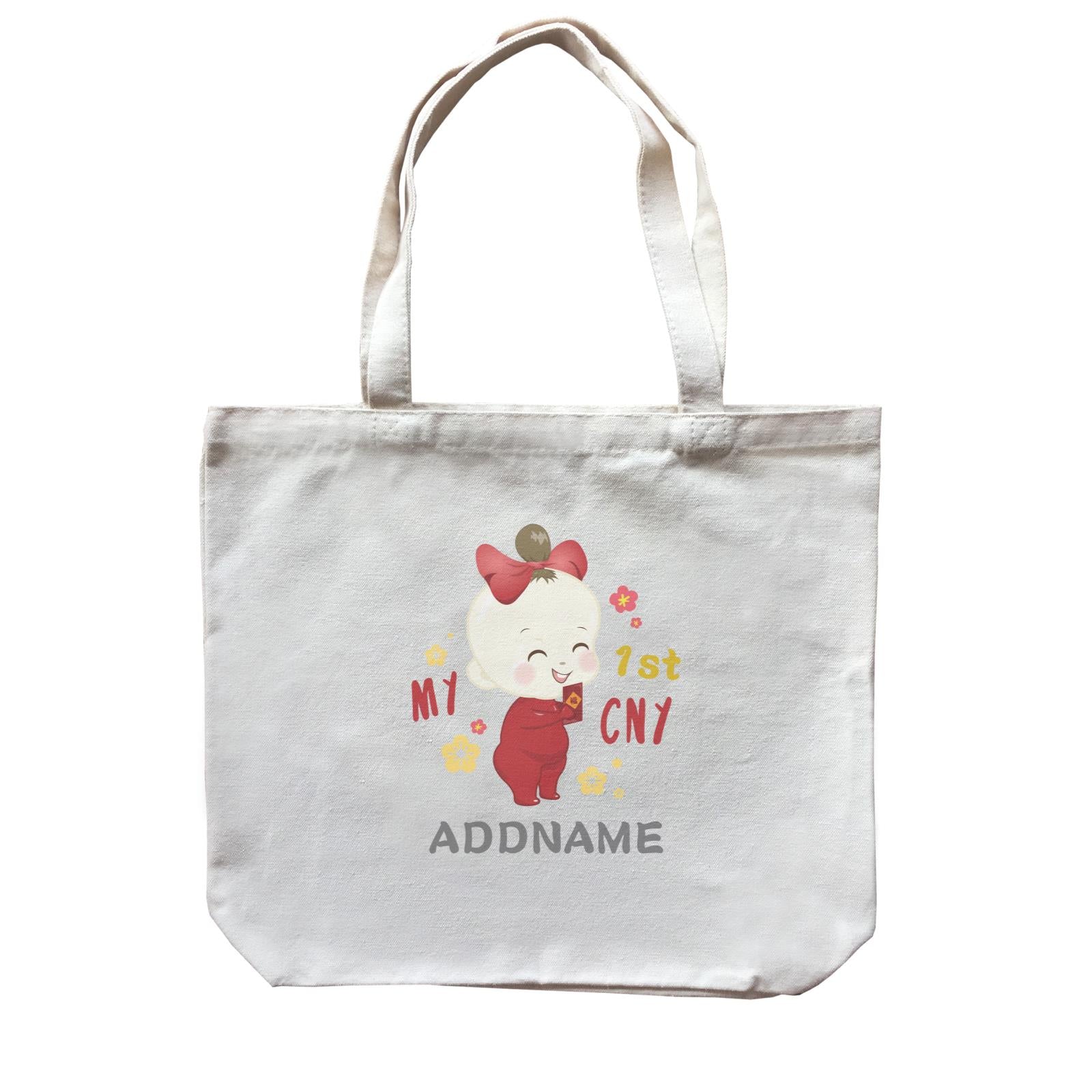 Chinese New Year Family My 1st CNY Baby Girl Addname Canvas Bag