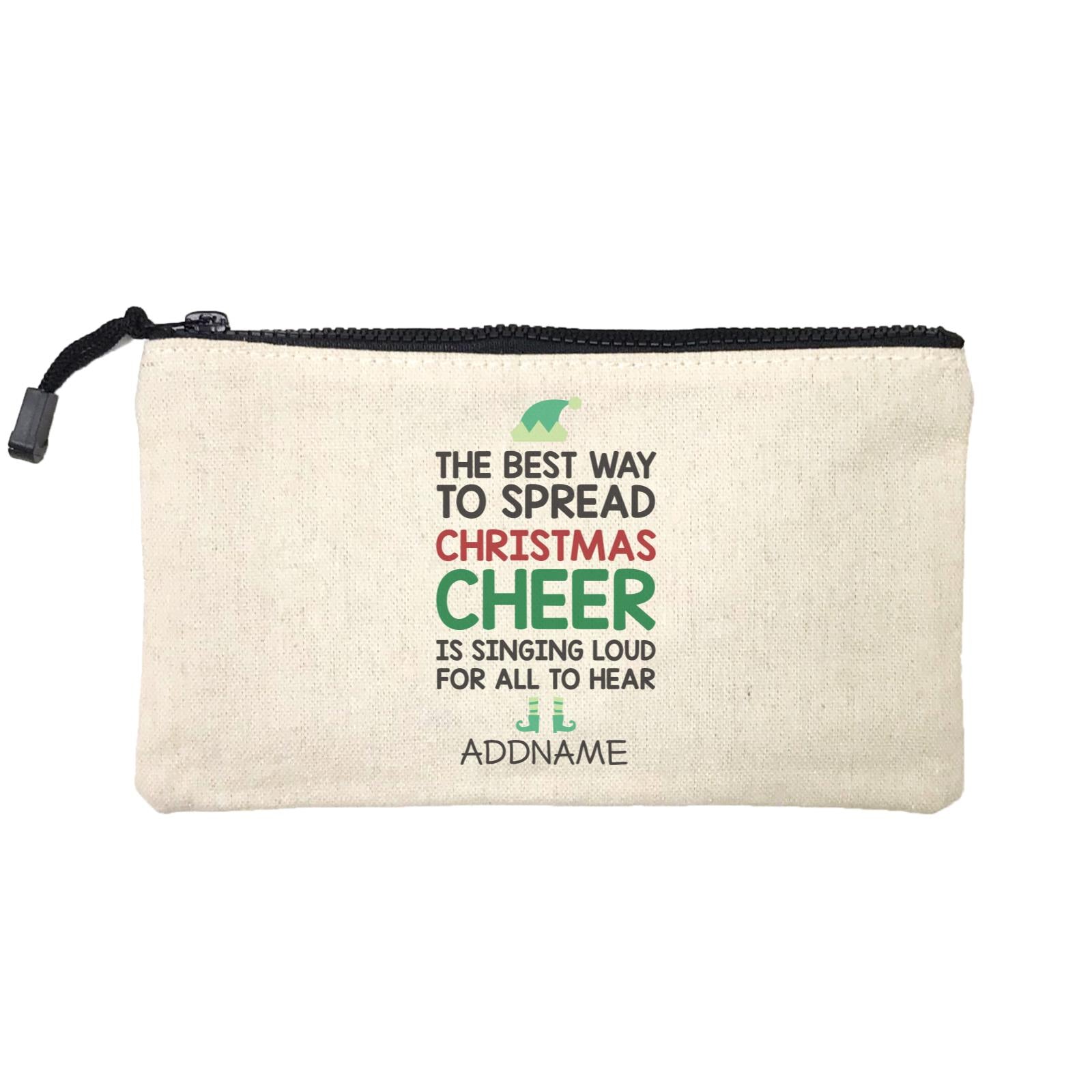 Xmas The Best Way To Spread Christmas Cheer Mini Accessories Stationery Pouch