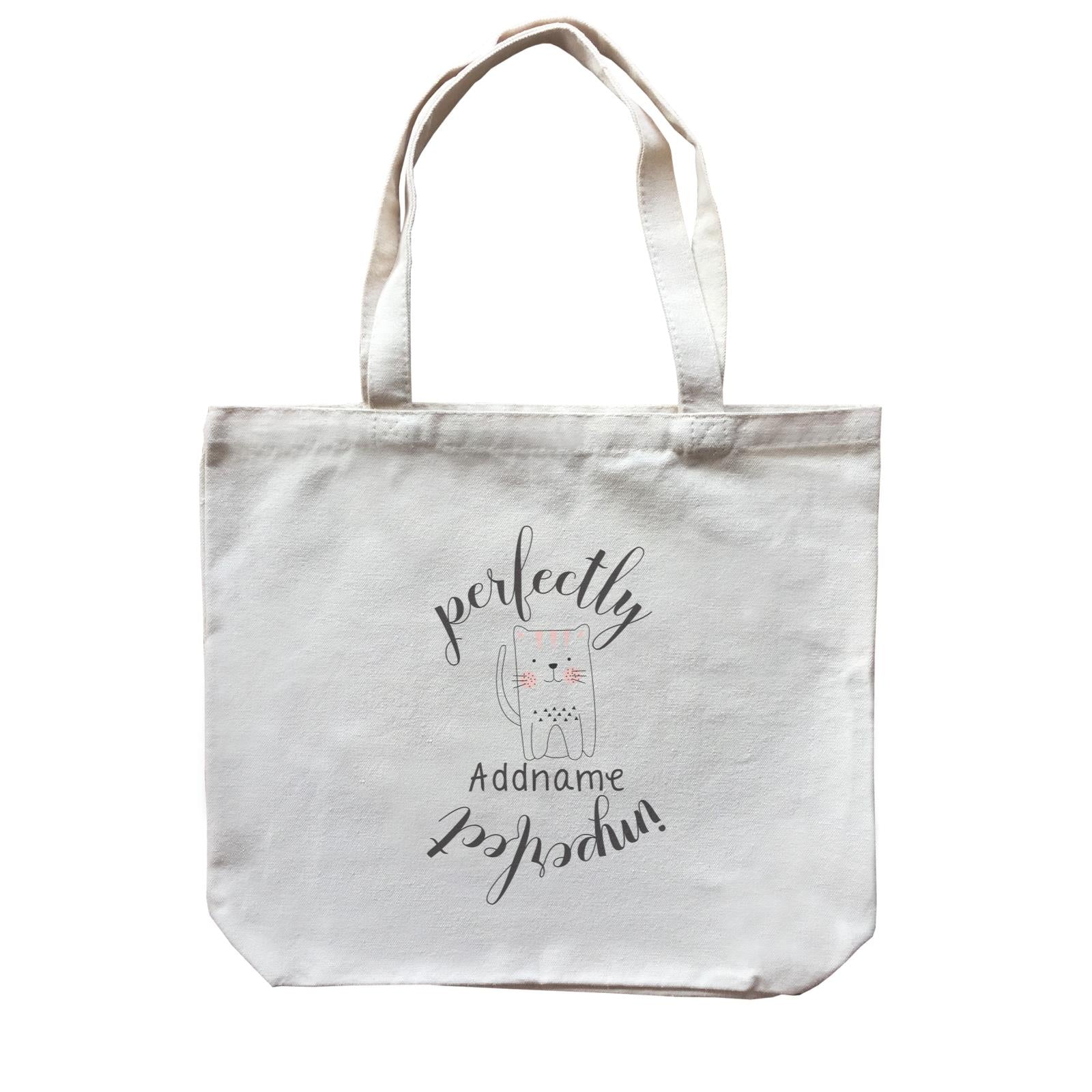 Cute Animals and Friends Series 2 Cat Perfectly Imperfect Addname Canvas Bag