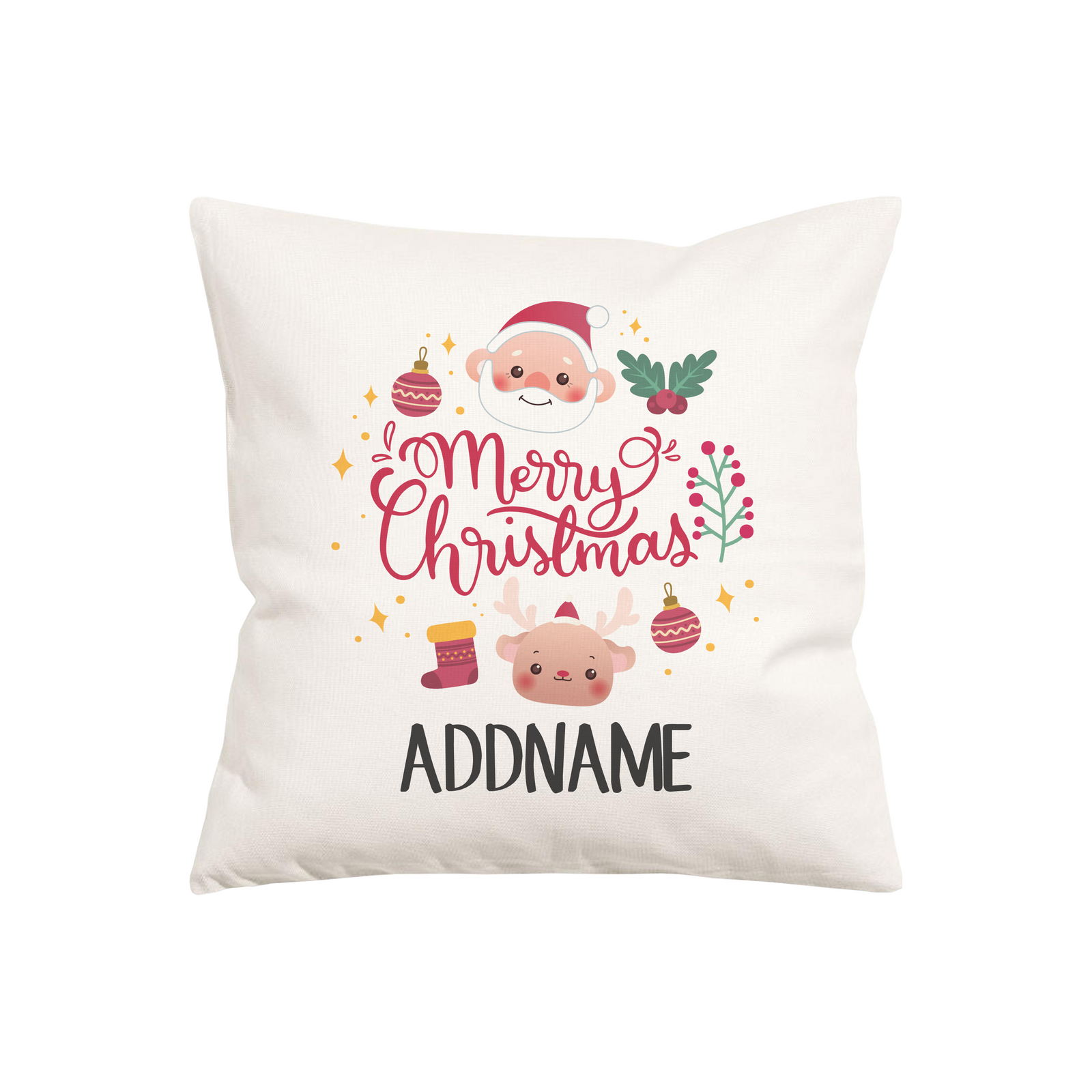 Christmas Cute Animal Series Merry Christmas Cushion