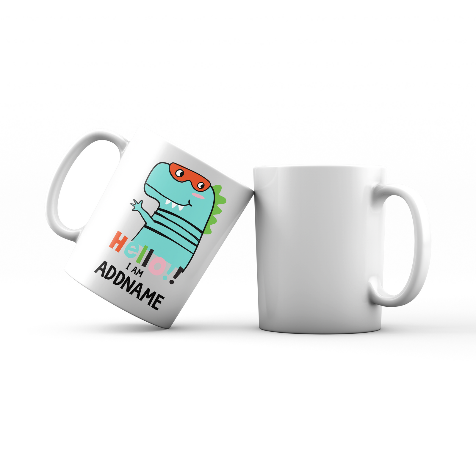Cool Vibrant Series Hello I Am Dinosaur Addname Mug