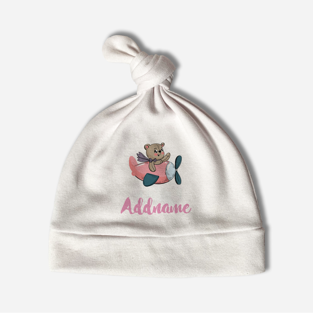 Cute Bear Pilot Girl Baby Hat
