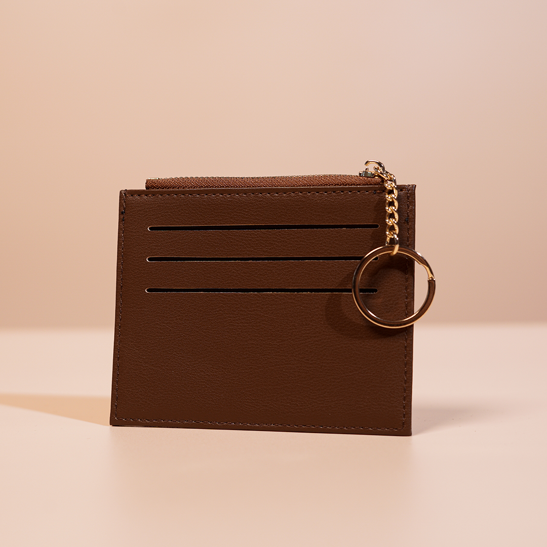 Victoria Chain CardHolder - Khaki Brown