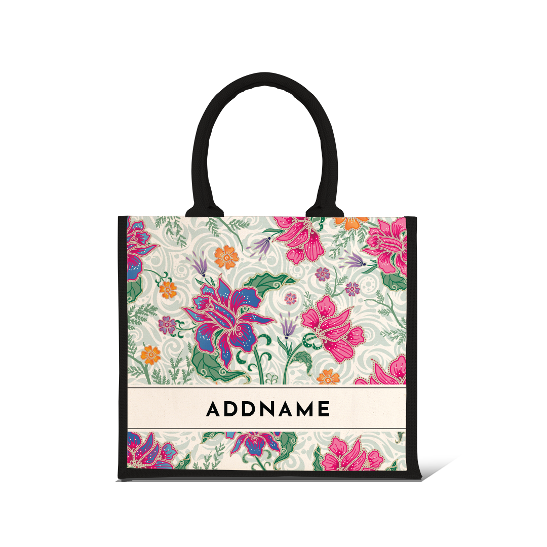 Modern Mahsuri Series - Legend Green Half Lining Jute Bag