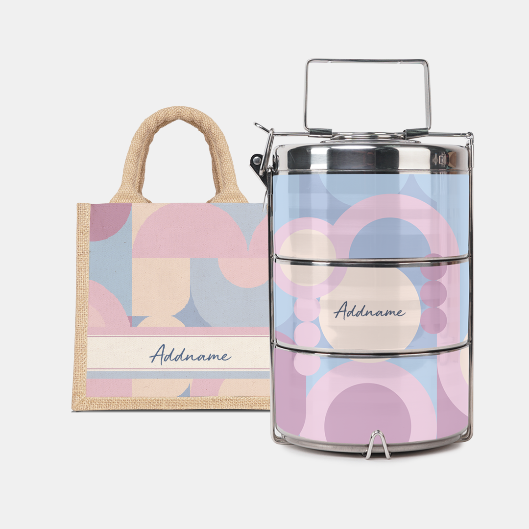 Ryn Series - Bandung  - Lunch Tote Bag with Three-Tier Tiffin Carrier