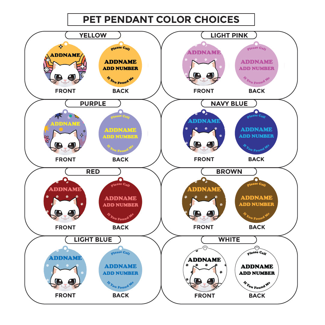 Paw Print Series - Feral Cat Pet Pendant with Collar