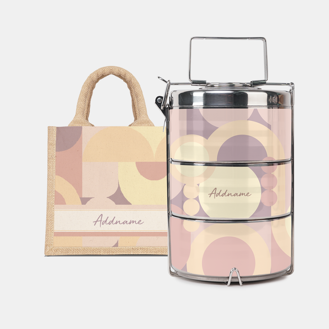 Ryn Series - Markisa - Lunch Tote Bag with Three-Tier Tiffin Carrier