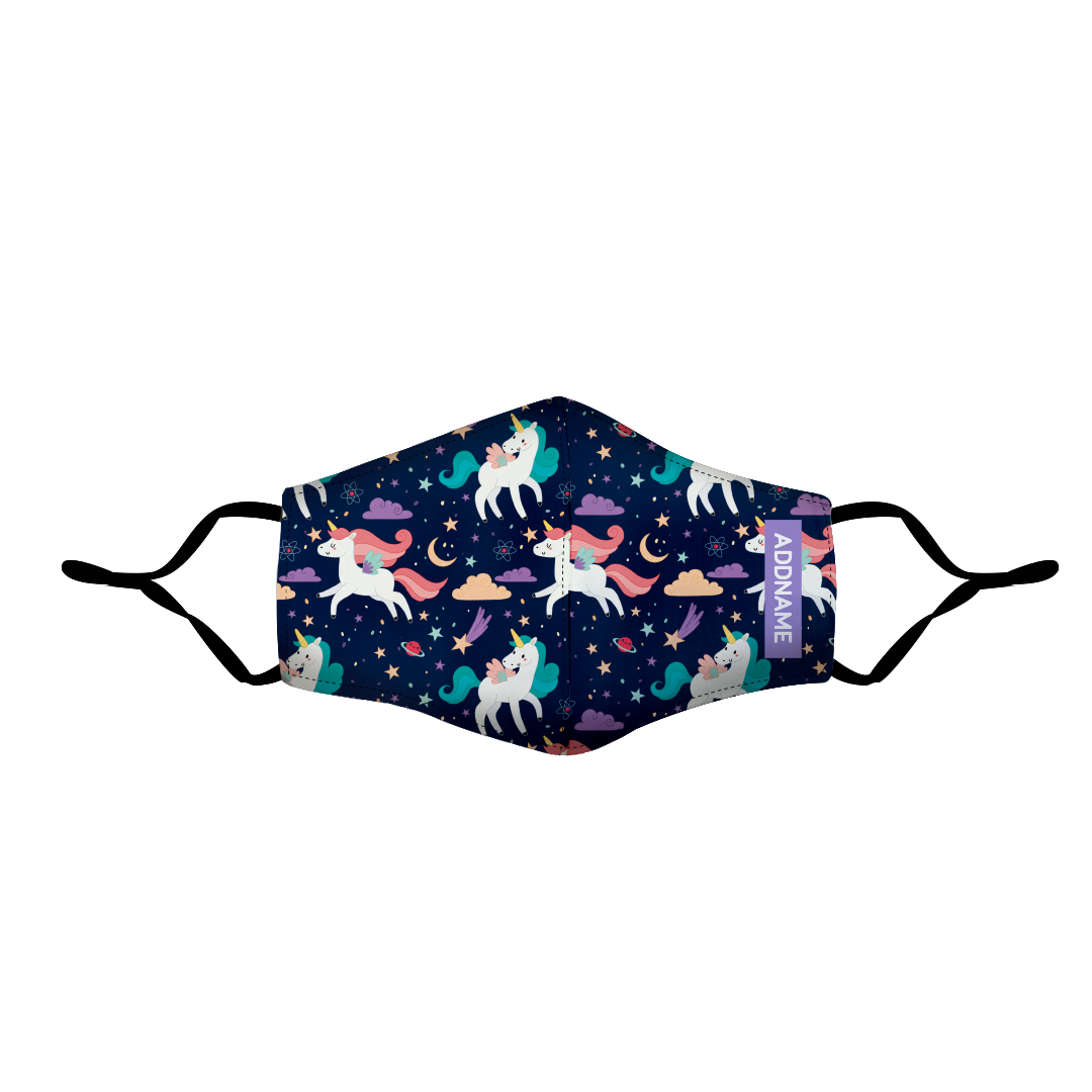 Cute Elegant Unicorn Fitted Fabric Mask